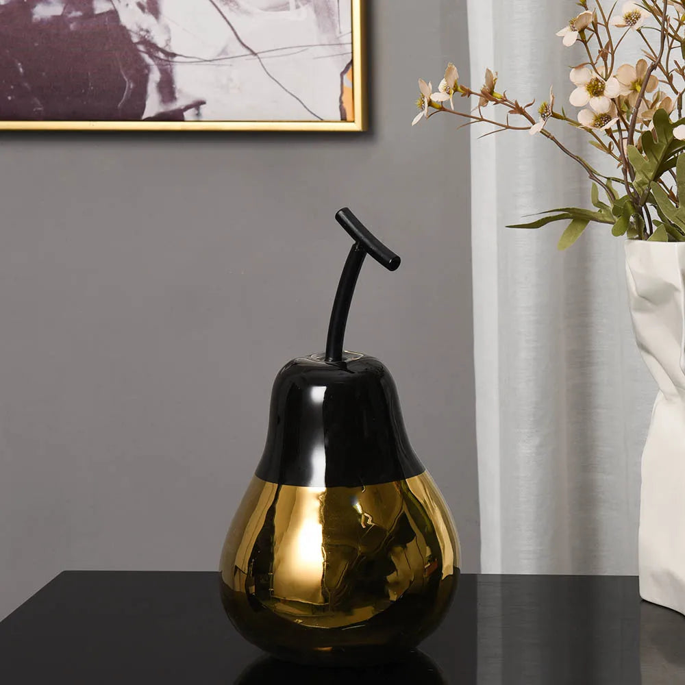 American Modern Ceramic Decor Fruit Pear Figurine Ornament Desktop Nordic Home Decoration Luxury Accessories