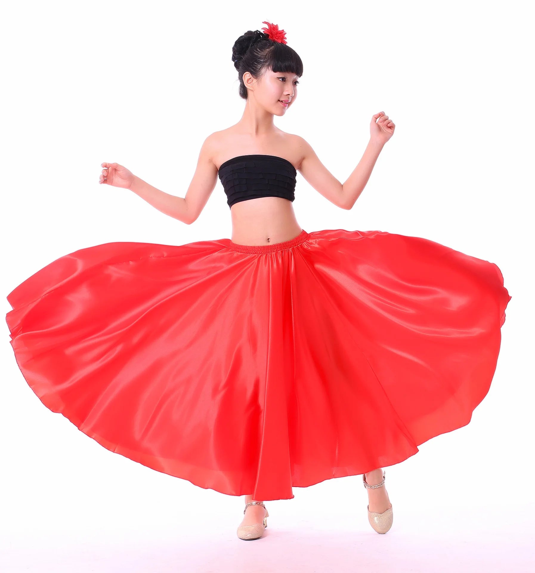 Flamenco Inspired Children Performance Skirt  Perfect for Spanish Bullfight Dancing and Stage Performances