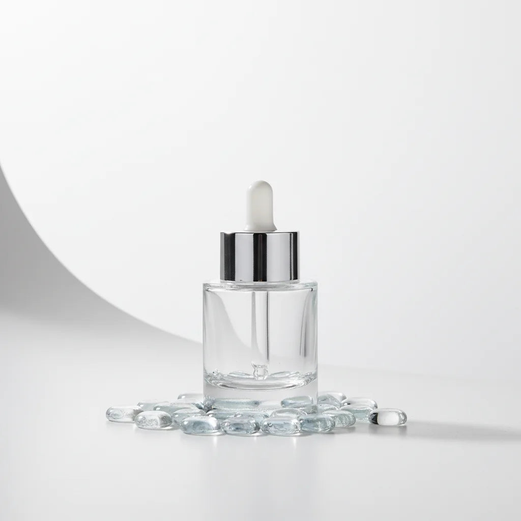 Fuyun in Stock Luxury 1oz Essential Oil Dropper Empty 30 ml Empty Skin Care Serum Dropper Bottle Cosmetics Glass Bottle