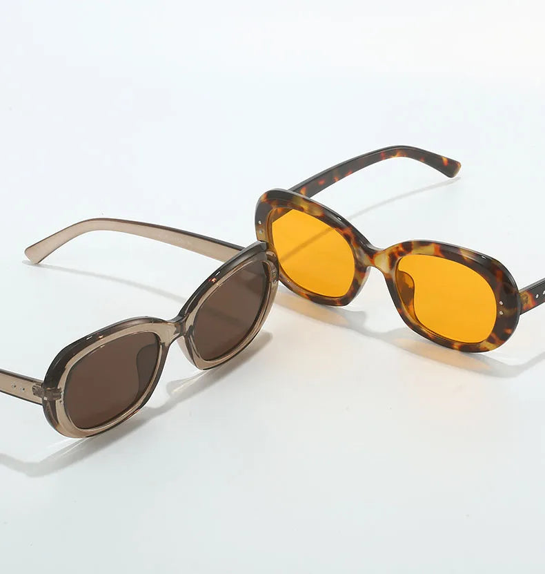 Custom Logo Womens Luxury Sunglasses Oem Vintage Trend Round Tortoise Fashion Sunglasses Women