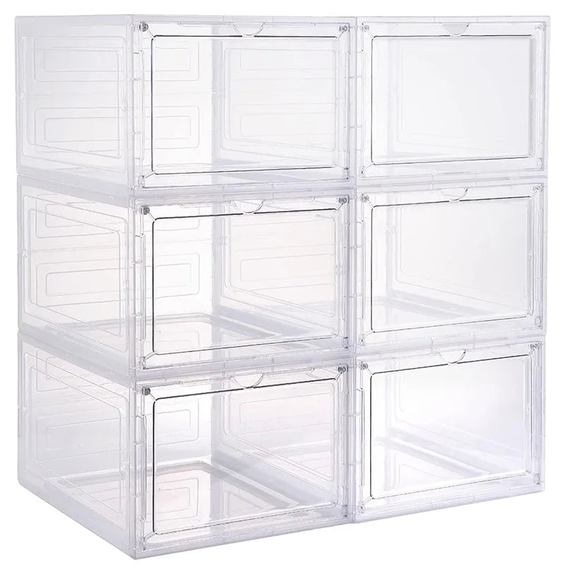 Wholesale Foldable PP Plastic Storage Box Lid Modern Eco-Friendly Household Use Space-Saving Rectangle Design Shoe Organizati