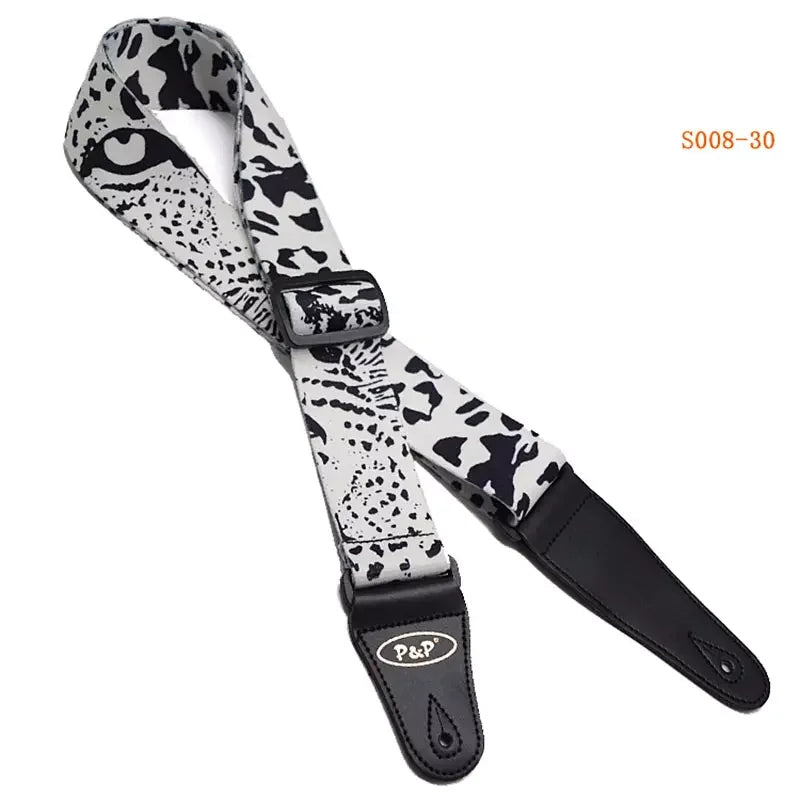 Hot Selling Adjustable Guitar Strap Durable Polyester Guitar Strap Electric Acoustic Guitar Strap