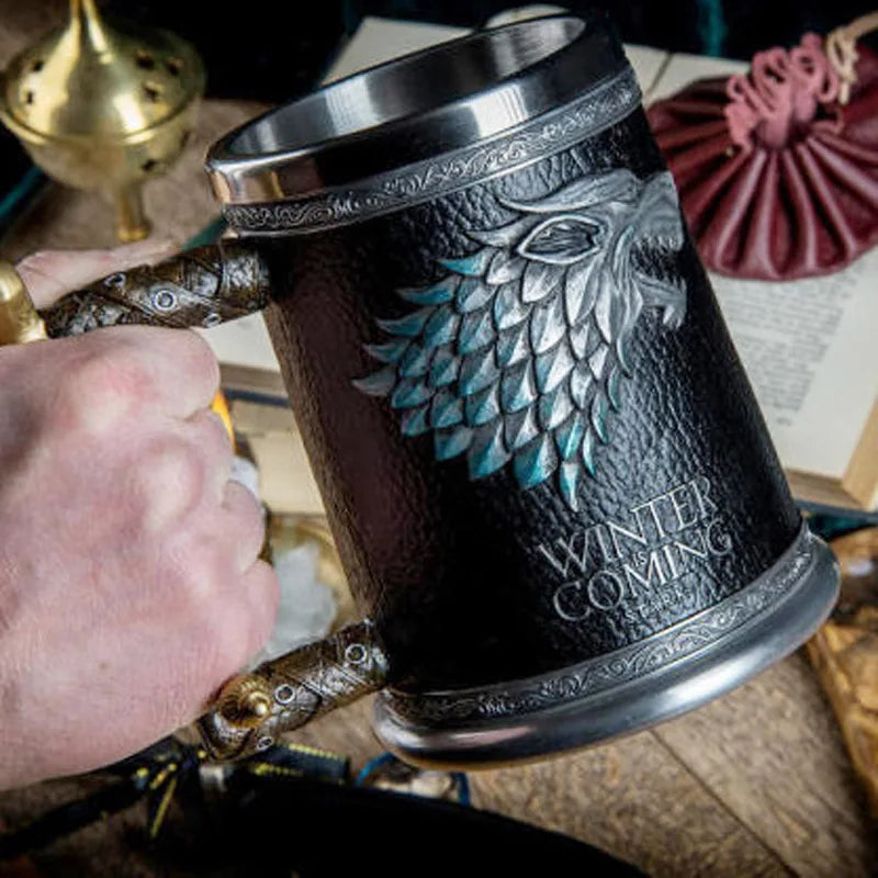 Personalized Vikings Cup GTA03 GTA23 Creative Game Movies and TV Series House Stark logo Throne Product Mug Sets