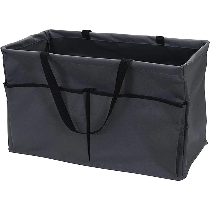 RUTH Large Grey Camouflage Krush Canvas Top Handle Utility Tote with Pockets for Household Essentials Reusable Grocery Shoppi