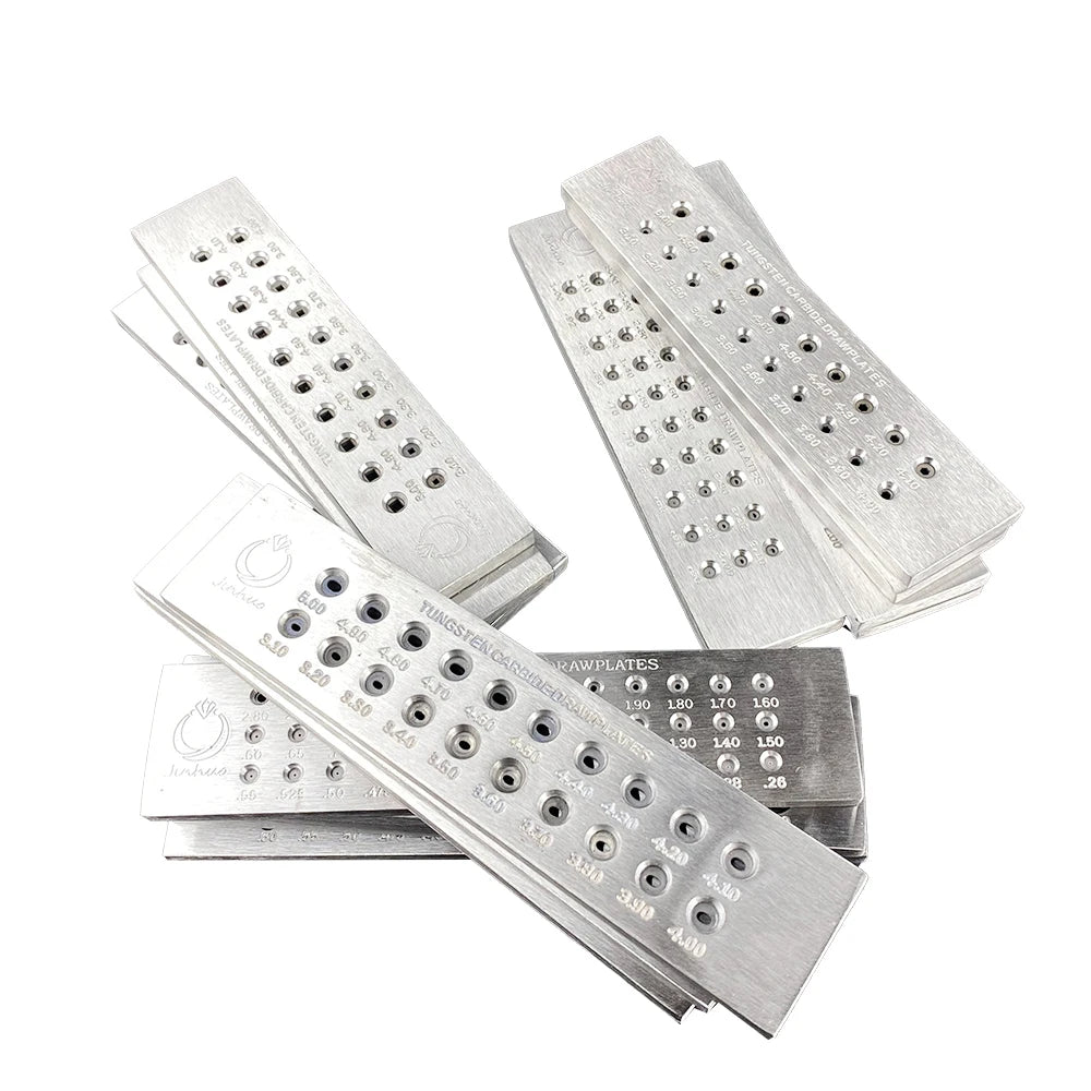 Promotional Various Jewelry Rectangular Pull Plate Tungsten Carbide Drawplates Round Holes Draw Plate Wire Drawplates Tool