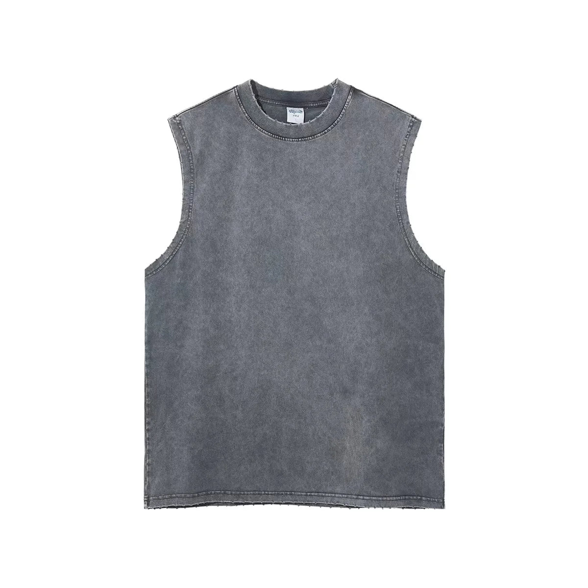 275G Heavy Weight New Style Acid Washing Tshirt High Quality Customize Logo T Shirts Unisex Sleeveless T-Shirts for Men Casua