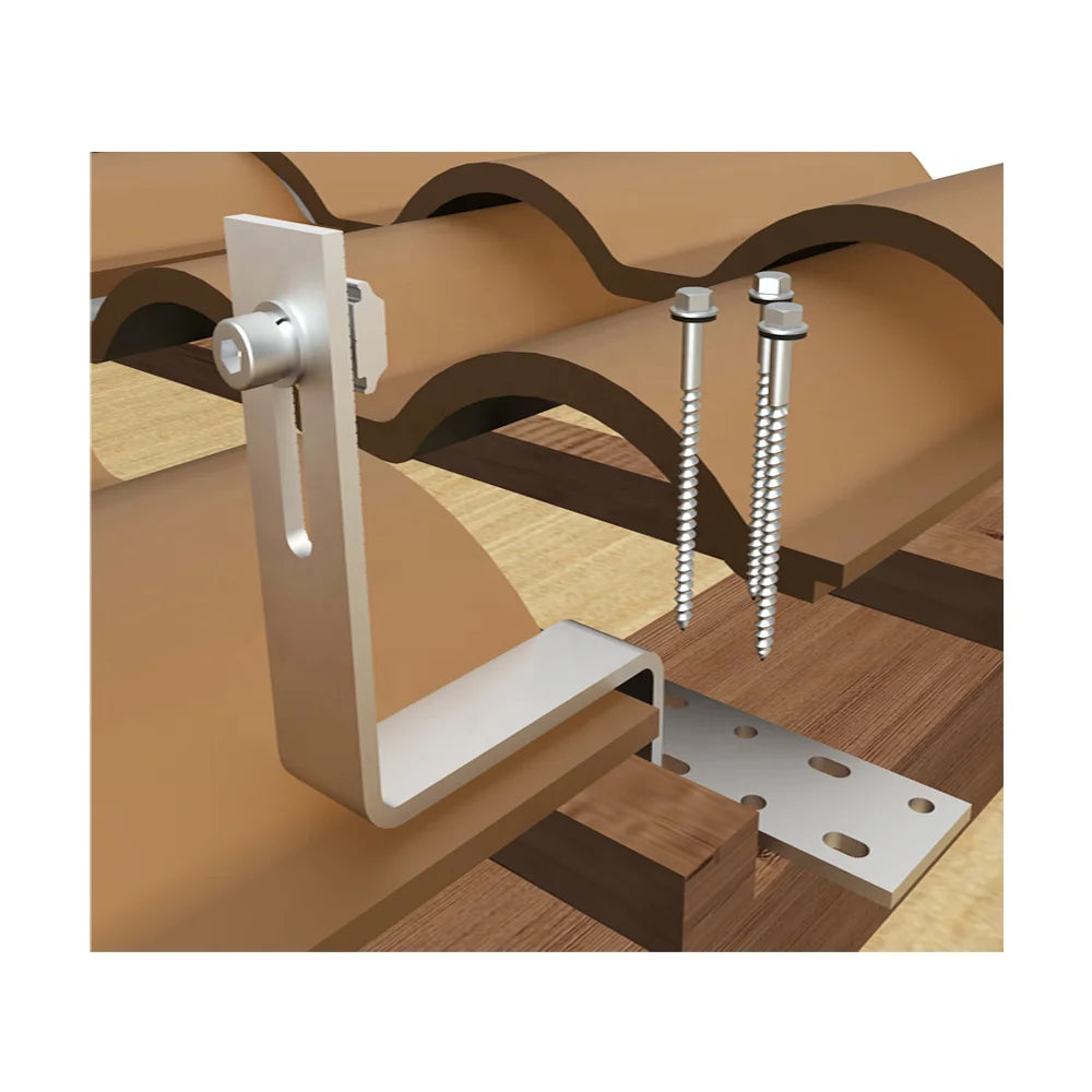 STO Solar Panel Roof Shingle Hook Flat Roof Mounting System for Solar Tile Roof Installation
