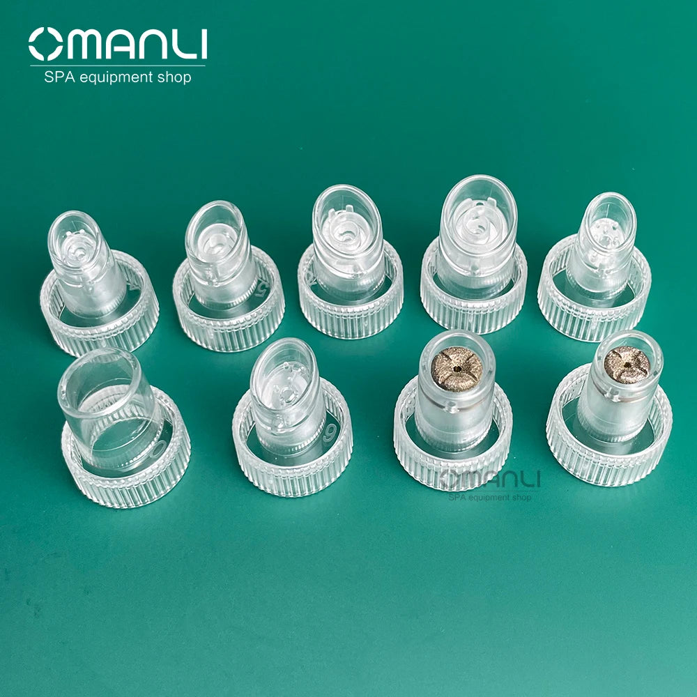 Hydra plastic tips Small Bubble Oxygen Face Deep Cleaning Diamond Microdermabrasion H2o2 aqua peeling tip