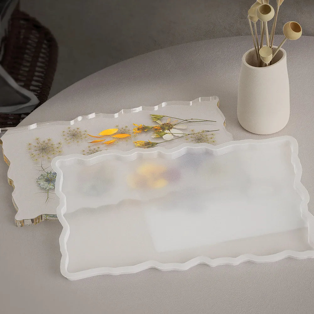 DIY Irregular Fruit Tray Silicone Mold Irregular Coffee Table Mold Resin Tray Mold Home Decoration