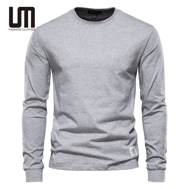 Oem Odm Men's Casual Cotton Long Sleeve T-Shirt New Fashion Blouse T Shirts