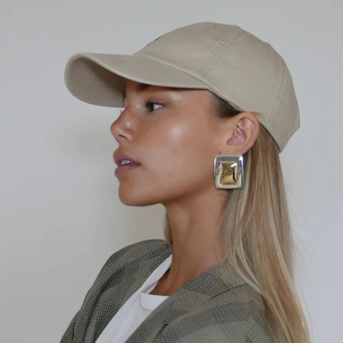 New Style Dainty 18K Gold Plated Stainless Steel Jewelry Waterproof Simple Bamboo Hoop Earrings for Women