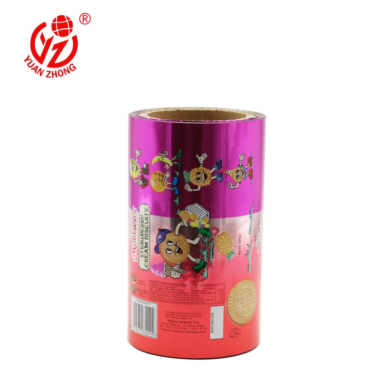 Soft Moisture-Proof Roll Film Package Customized Print Plastic Snack Film Sachet for Biscuit Packaging