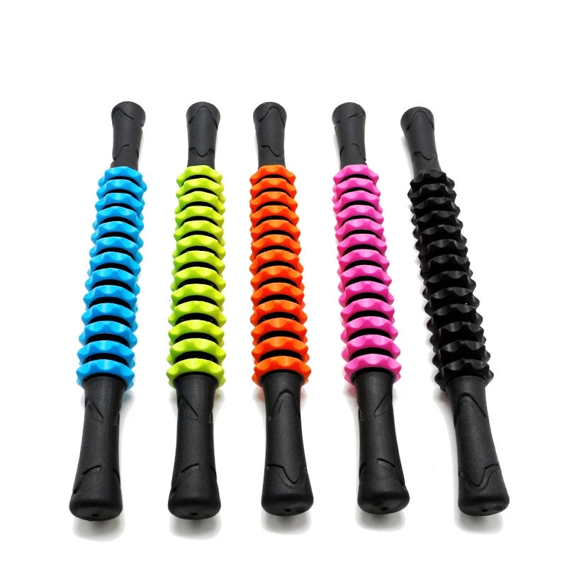 Get-Fit Portable Eco-Friendly Durable PP ABS Yoga Roller Stick with PVC & EVA Customized Logo for Deep Muscle Relaxation Mass