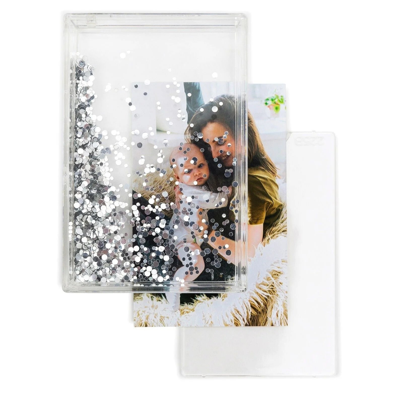 2*3 Inch Glitter Resin Acrylic Photo Frame Water Shake-It Sublimation Snow Quick Sand Gift Frame Home Decoration Plastic Fram