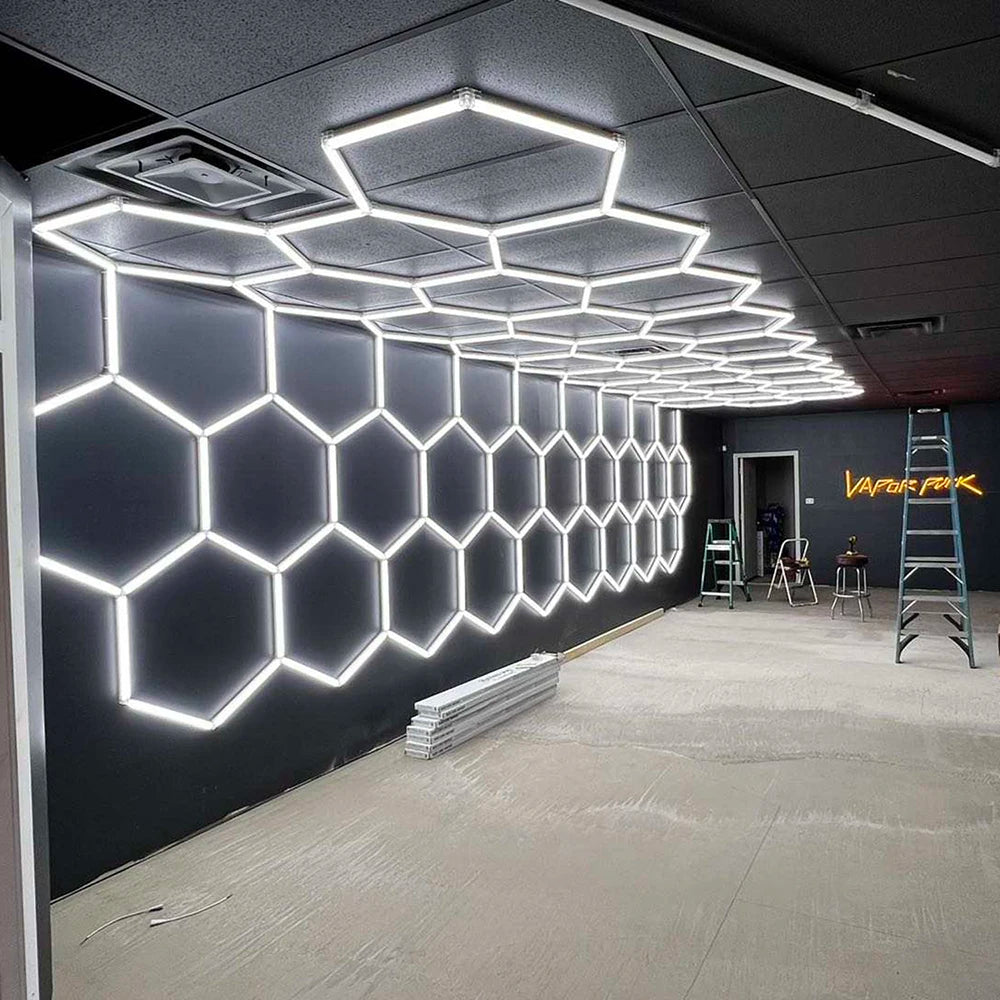 Car Detailing Lights Working Light Led Hexagon Detailing Light Showroom Hexagon Lamp