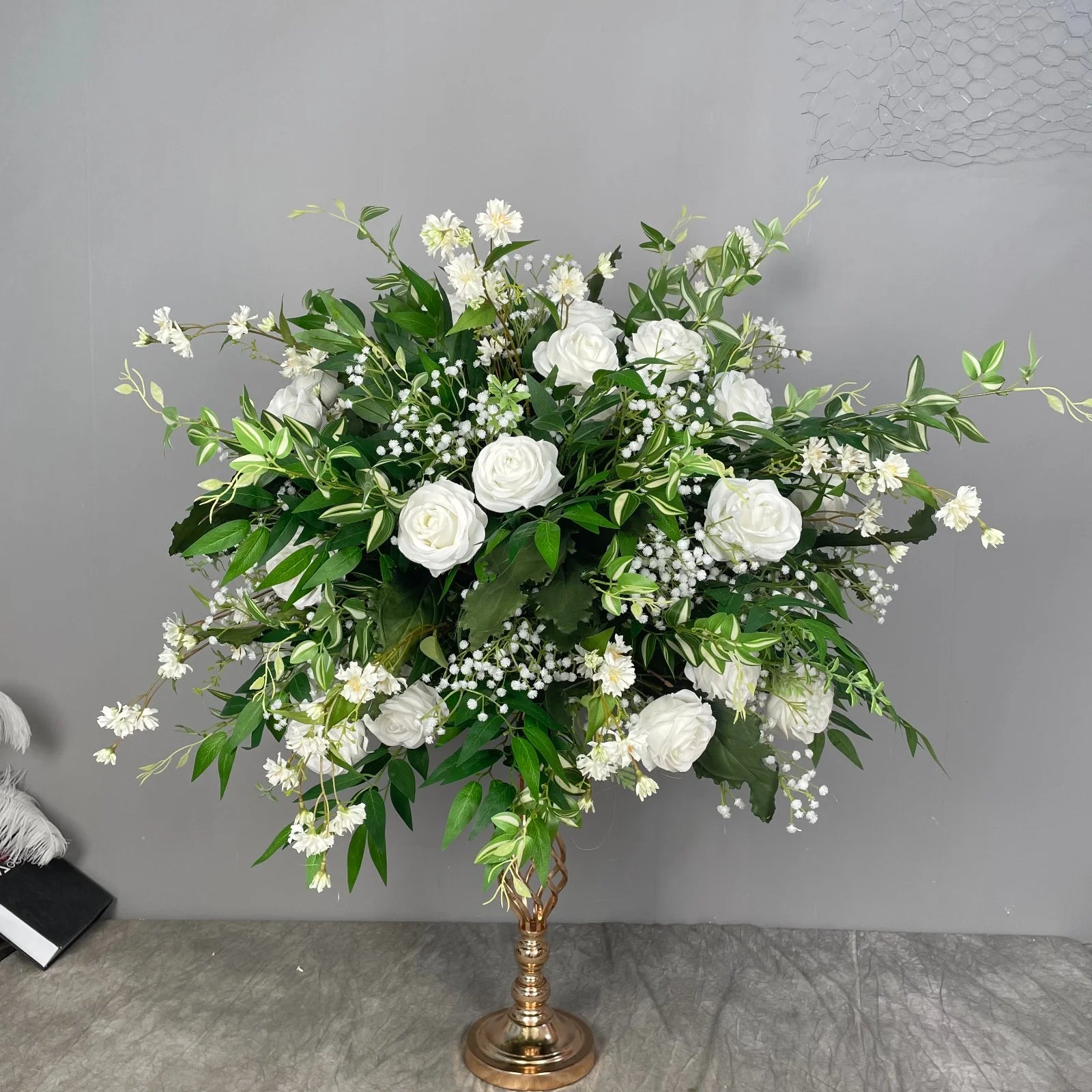 DKB Flower Ball Manufacturer Direct Sales of 50cm White Rose Balls party Wedding Centerpieces decoration