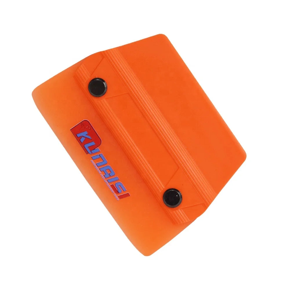 KUNAISI PPF Custom Orange TPU Wear-Resisting Large Trapezoidal Combined Scraper Squeegee 10x7.5cm for Automotive Window Tint