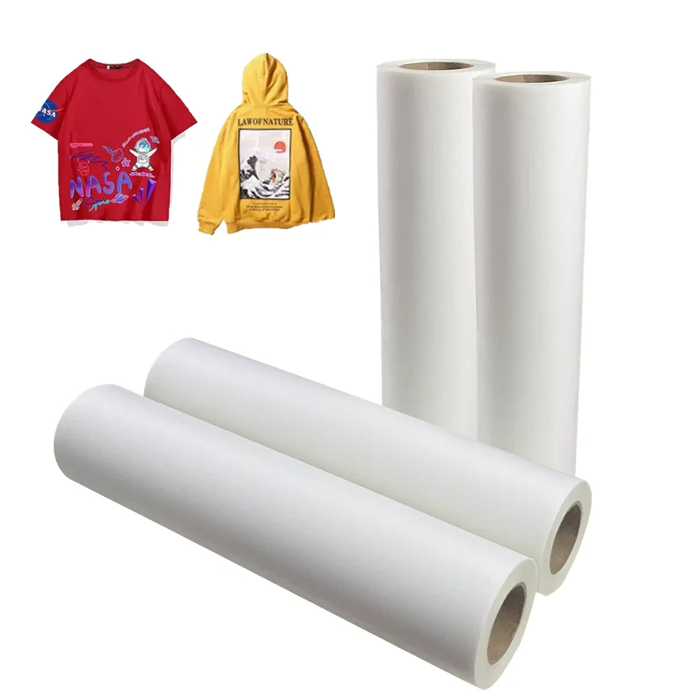 Hot Sale Heat Transfer Pet Film Dtf Film Roll Double Side 60Cm Dtf Paper Double Printing Dtf Film