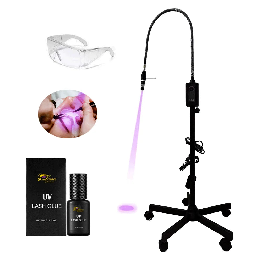 Custom Uv Lash Eyelash Led Light Lamp for Lash Extensions Wholesale Fast Drying Waterproof UV Glue Lash Extension Adhesive Ki