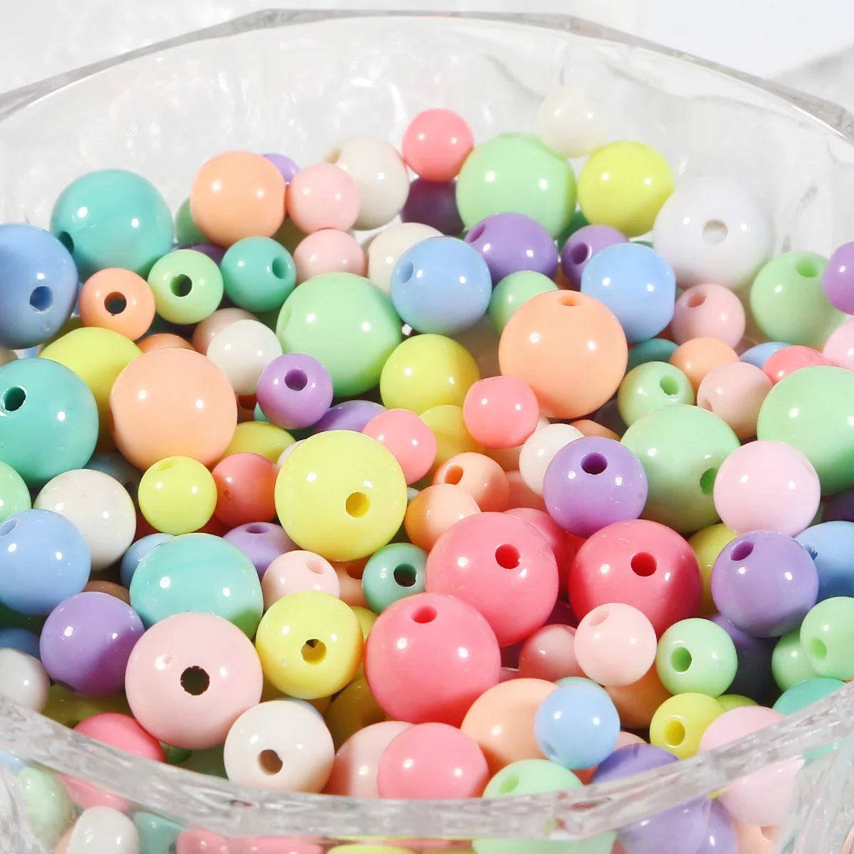 Wholesale Plastic Beads Loose Round Pearl Beads 4MM-12MM DIY for  Bracelet Jewelry Making