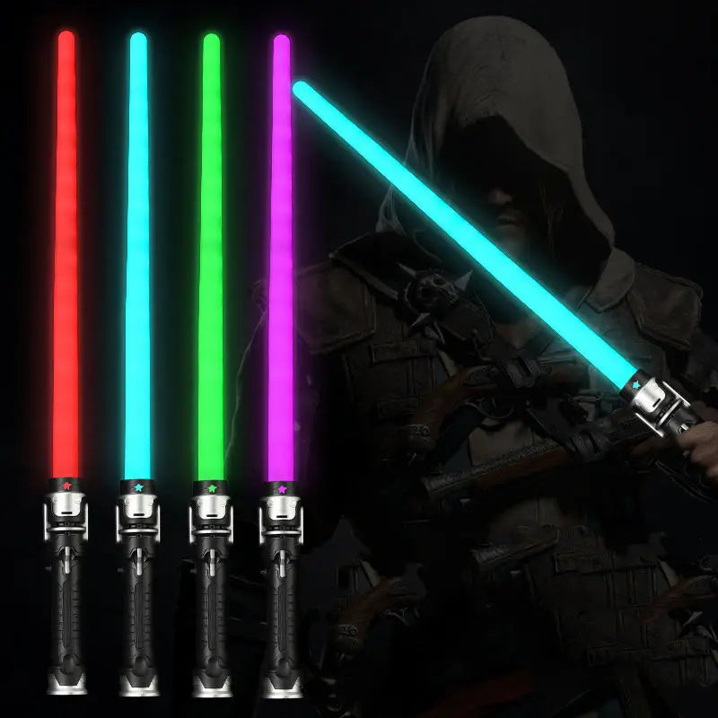 Light Saber Duel Role-playing Colorful LED Flash Phantom Laser Sword Kids Toy Ligthtsaber