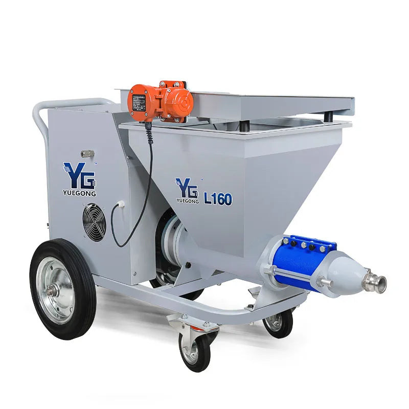 CE Certified 220V YUEGONG 4500W Mortar Pump Cement Spraying Machine with 100L Hopper for Construction Use
