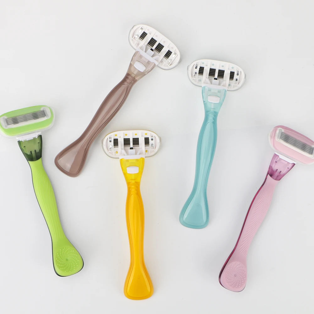 D955L Pink Ladies Razor Replaceable Refills 5 Blades Shaving Razor Manufacturer