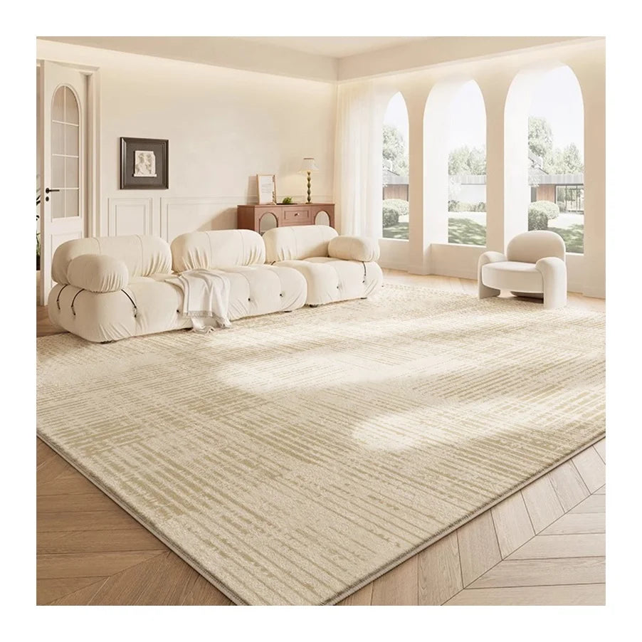Large Luxury Design Faux Wool Rug Soft Non-Slip Indoor Mat for Living Room Part of Area Rugs