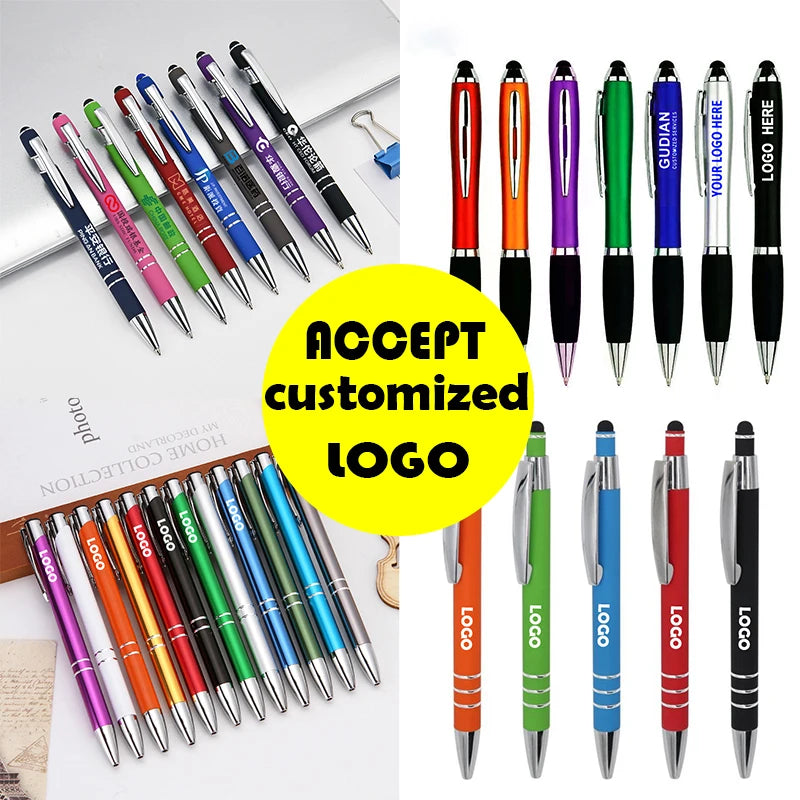 Promotional Pen Gift Personalized With Logo Print Ball Point Pen Advertising Cheapest Custom Plastic Metal Custom Ballpoint P