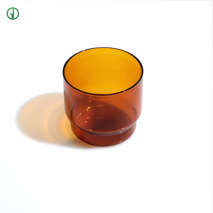 Dessert Clear Coffee Luxury Tea Amber Cup Colored Borosilicate Glass Cups
