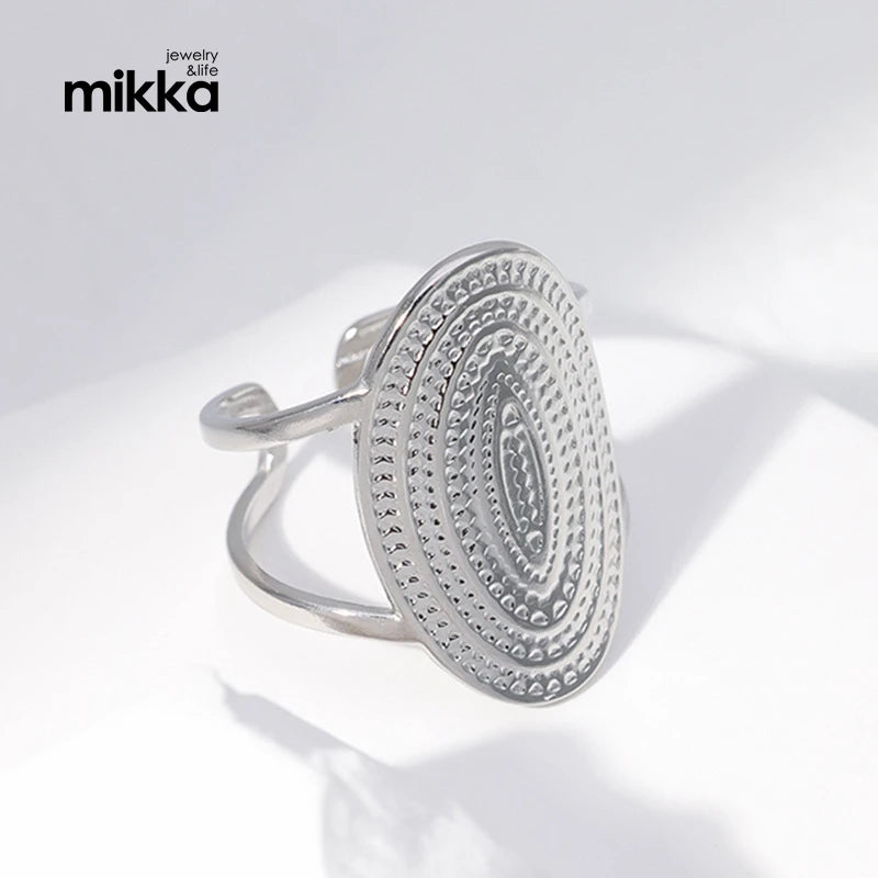 Exaggerated Personality Wide Ring Titanium Steel Opening Ring Fashion Ring