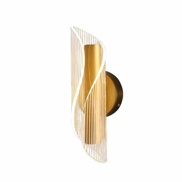 12Ww Modern Nodric Streamer Design Iron Acrylic Decorative Light Hallway Bedroom Headboard Led Wall Light