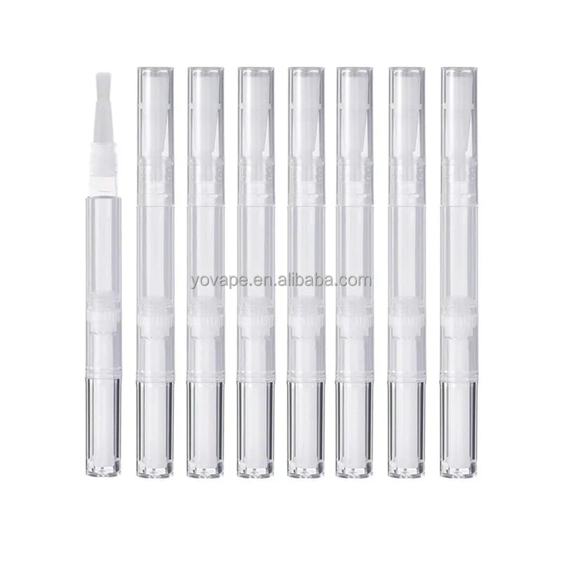 Empty Nail Polish Pen 3 ml 3ml for Lip Gloss Eyelash Growth Liquid Applicator Tip Disposable Twist Cuticle Oil Tube with Brus