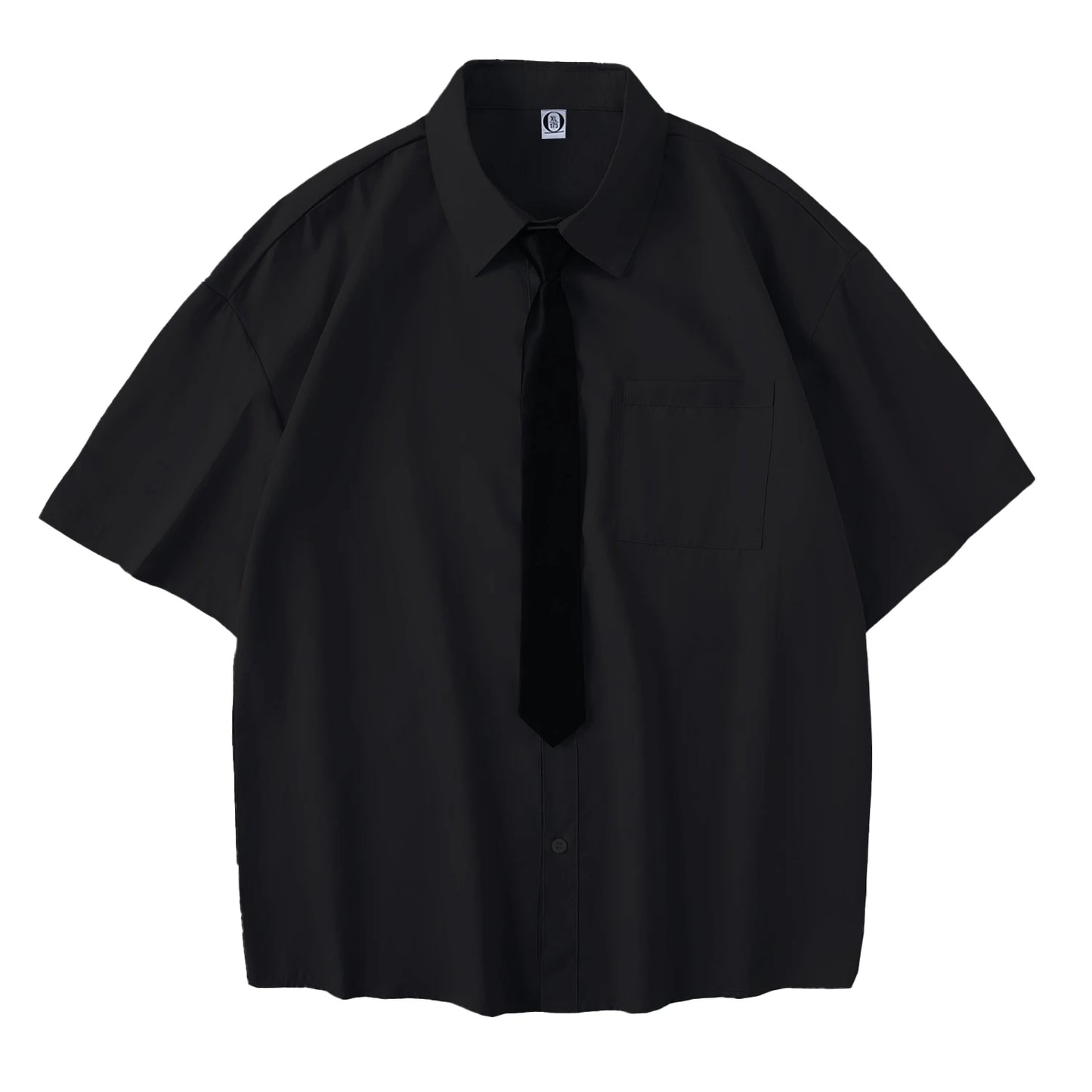 190GSM Cotton Shirt With Pocket and Tie Shirts for Men  Heavyweight Oversized Fashion T-shirt Printing Your Brand T Shirt Men