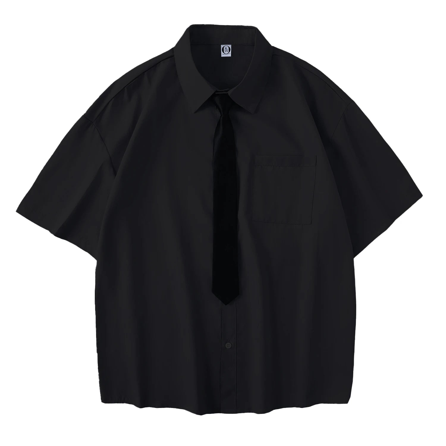 190GSM Cotton Shirt With Pocket and Tie Shirts for Men  Heavyweight Oversized Fashion T-shirt Printing Your Brand T Shirt Men