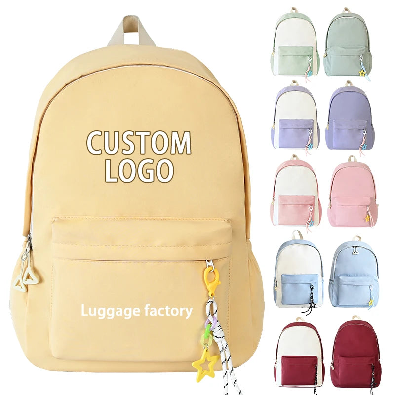 School Students Travel Backpack Customized logo High Quality Couple Backpack Fashion Design Backpack