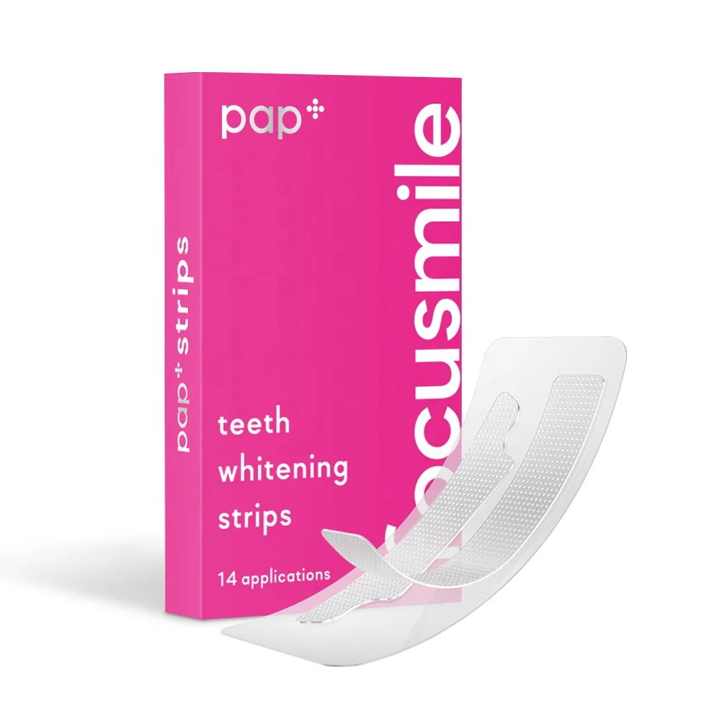 7 Pouch Dental Care White Tooth PAP Teeth Whitening Strips with Private Label