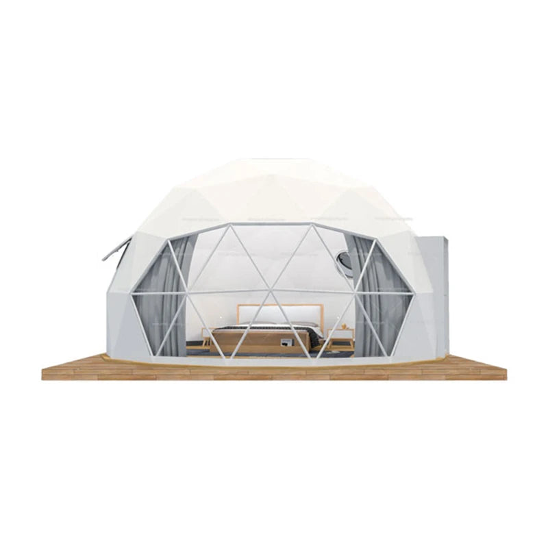 Full House Outdoor 8M 12M Igloo Glamping Resort Big Glass Pvc Geodesic Outdoor Dome Tent