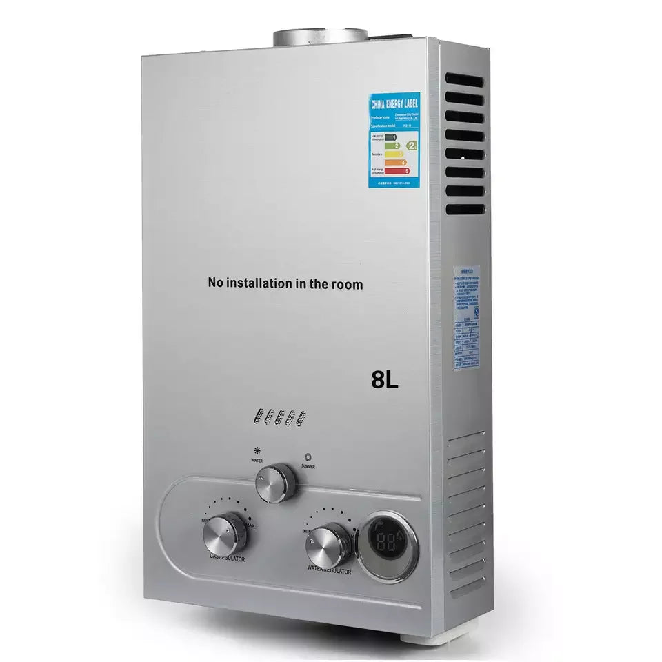 Factory Markdown Sale 8L Gas Water Heater Parts LPG Propane Gas Hot Water Heater