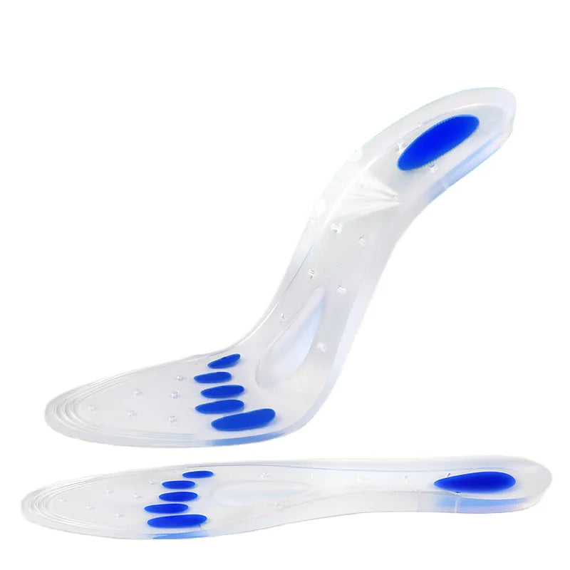 Sport Insoles Full-Mat Breathable Clear Silicone Sports Insoles Soft Cushioned Comfort for Men & Women Casual Sports Use
