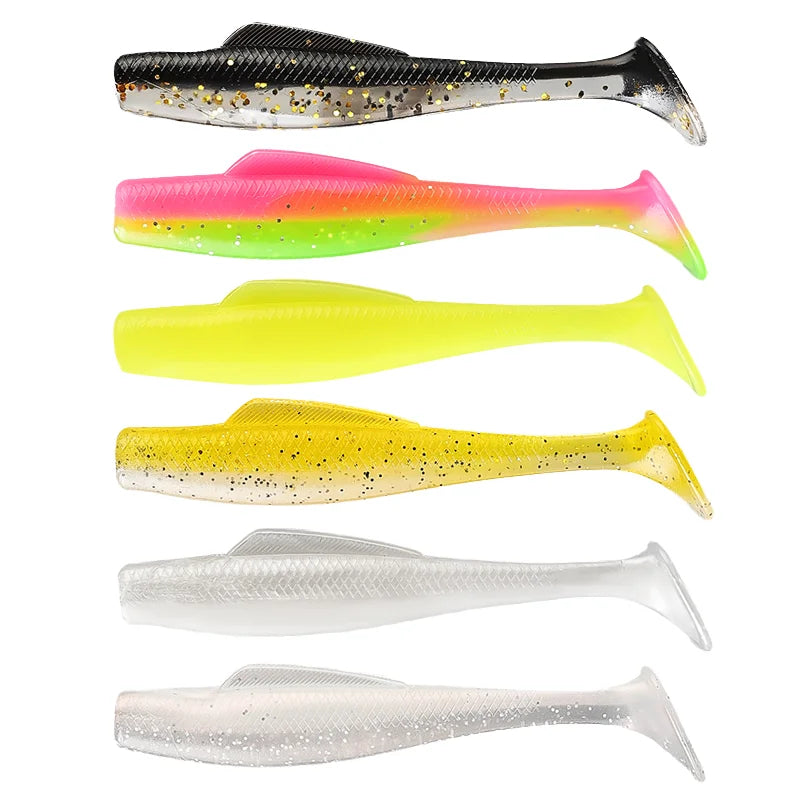OEM TPE Material Soft Fishing Lure  4cm 6cm 8cm 10cm 12cm Plastic Paddle Tail Swimbait Bait Artificial Soft Bait for Fishing