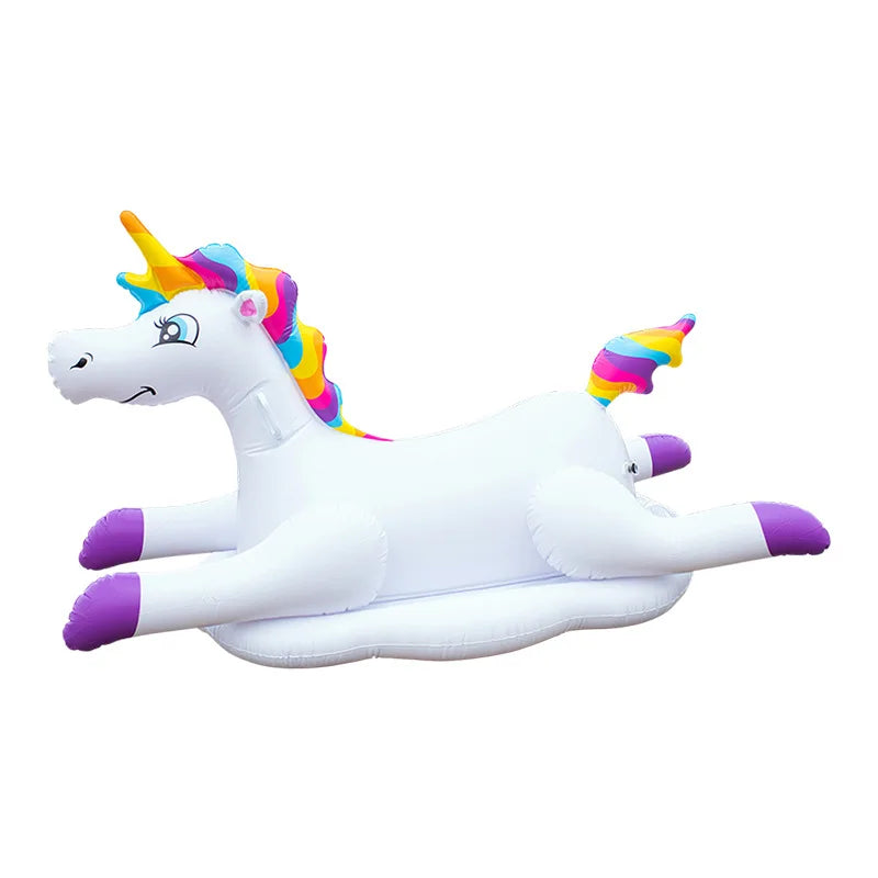 Adults & Kids PVC Inflatable Pool Floats Flamingo & Unicorn Lake/Beach Raft Lounge Summer Floaty Toy for Outdoor Fun