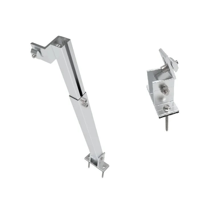 Solar Adjustable Roof Mounting Front Leg AL6005-T5 Silver for Flat or Metal Roof Solar Panels with 20-Year Warranty