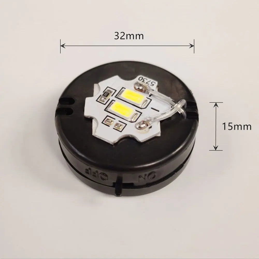 DIY Light Source SMD5730 CR2032 Button Battery Powered Mini LED Bulb Warm White for Wedding Holiday Night Light Accessories