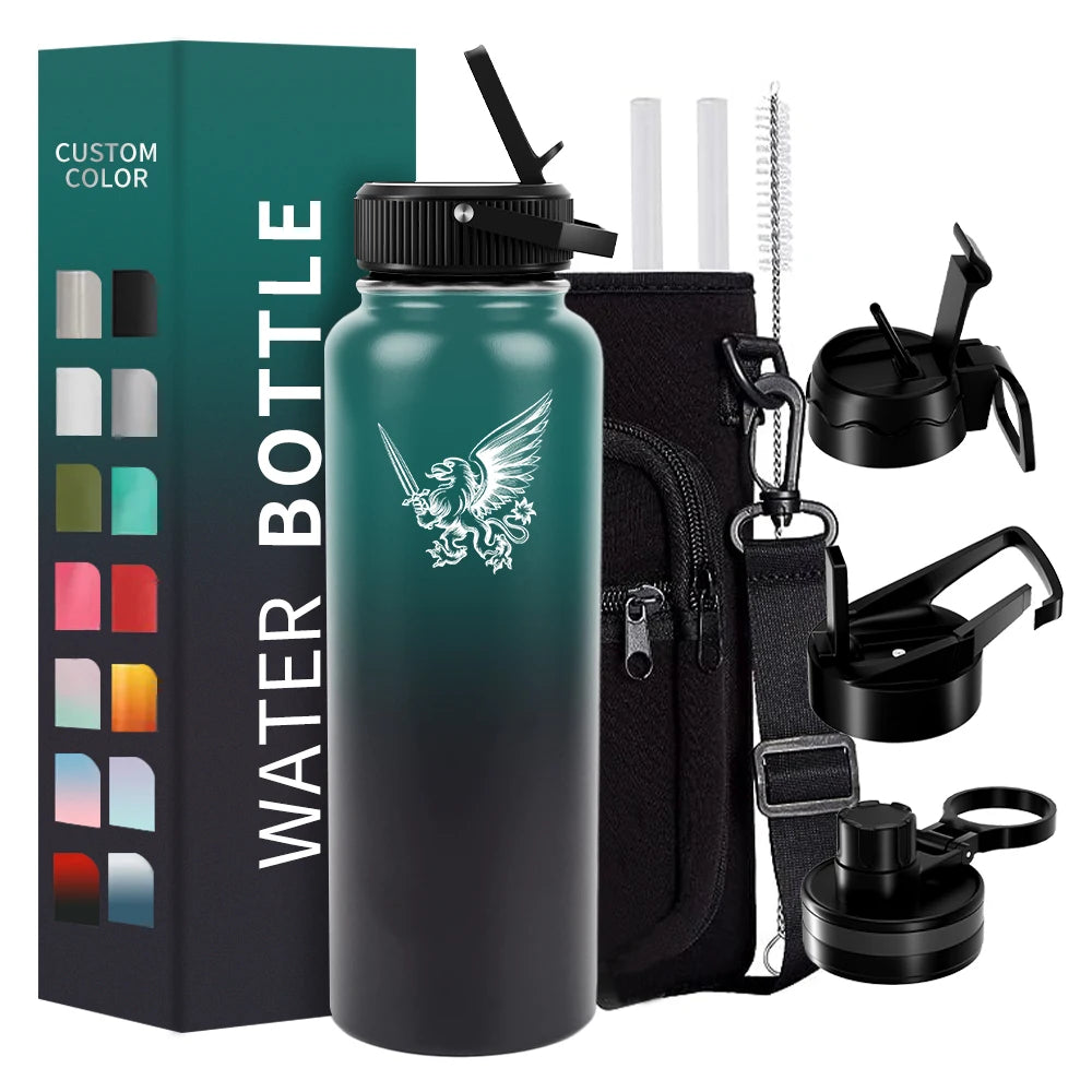 Stainless Steel  Kids Stainless Steel Custom Logo Hot and Cold Kids Cute Gym Eco-Friendly Custom  Water Bottle for School