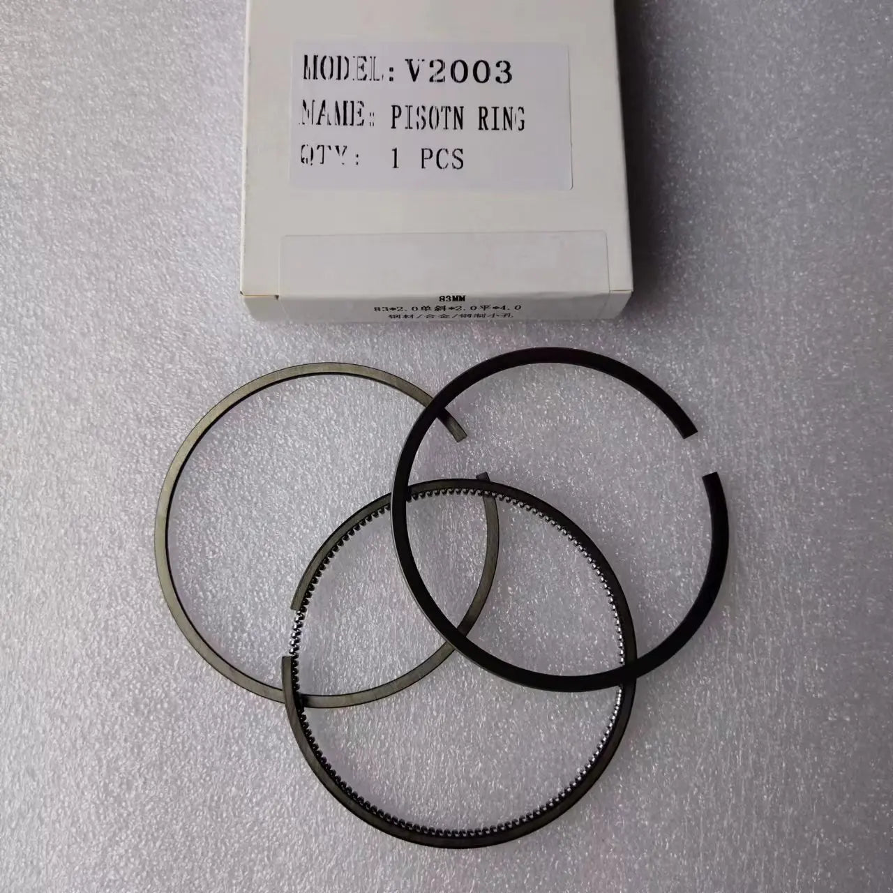 Machinery Engine Parts Wholesale V2003 Excavator Engine Piston Ring Engine Parts  83mm 2-2-4 Overhauling Rebuilt Kit Gasket K