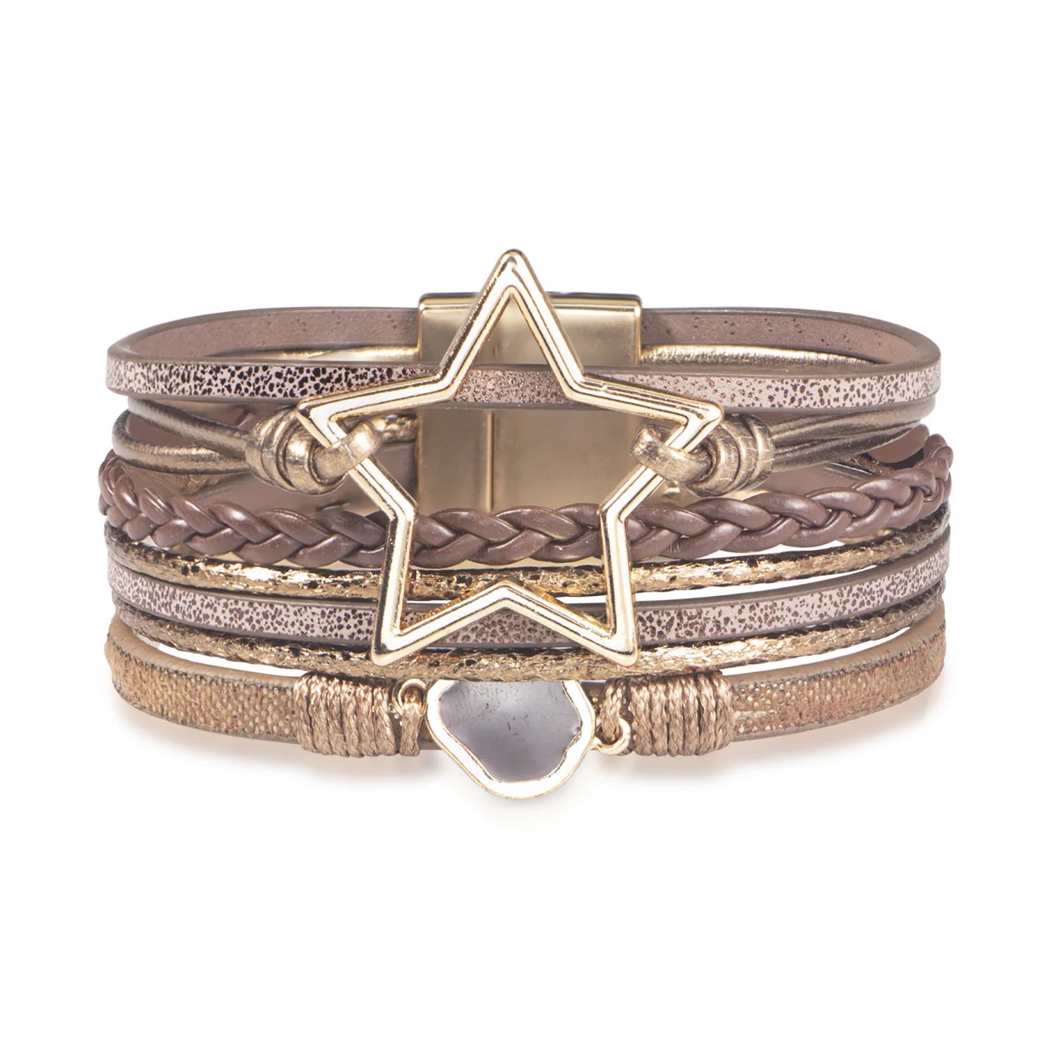 High Quality Custom Logo Europe Fashion Women Leather Bracelets Boho Wrap Bracelets Sets for Girls