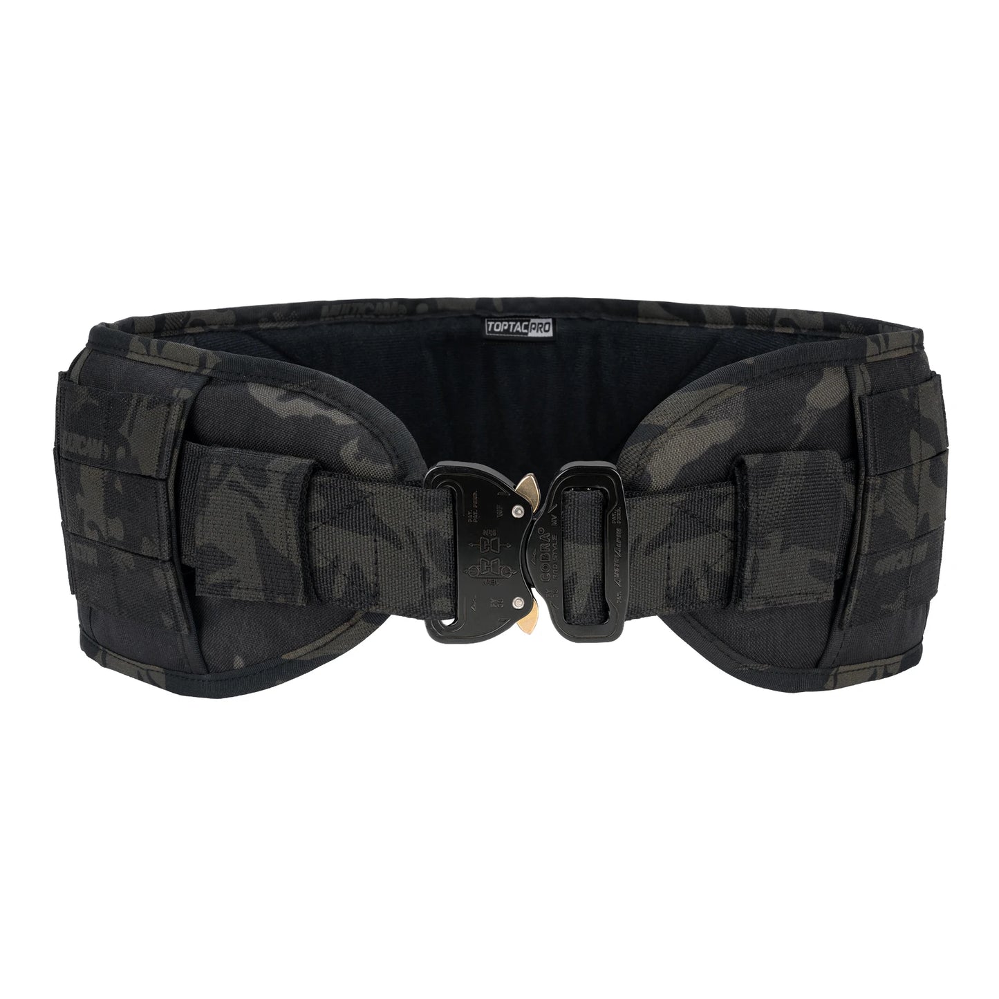 TOPTACPRO 500D Cordura Nylon Camo Combat Tactical Belt Molle Belt Padded Mesh Waist Tactical Belt