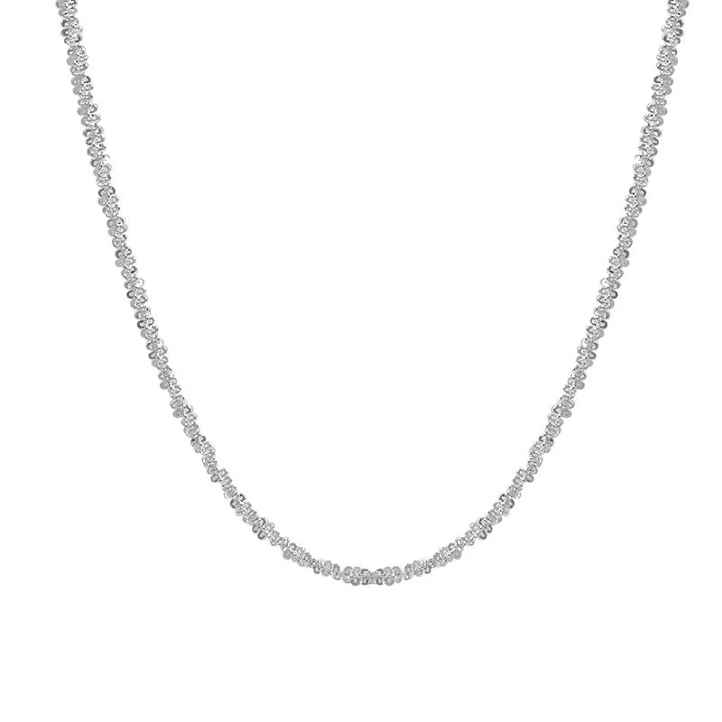 Newest 925 Sterling Silver Glittering Men Necklace Designer Sparkling Chain Necklace Choker Chain Necklaces for Women Gift