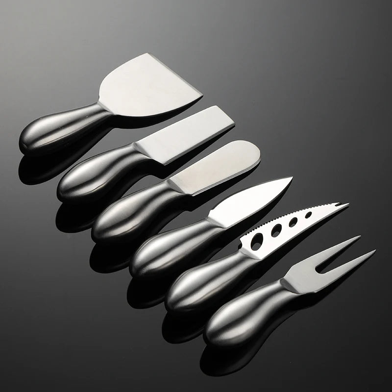Stainless Steel Hollow Handle Fork Six-piece Set Kitchen Jam Cheese Knife Baking Cream Cheese Knife Set 1099001